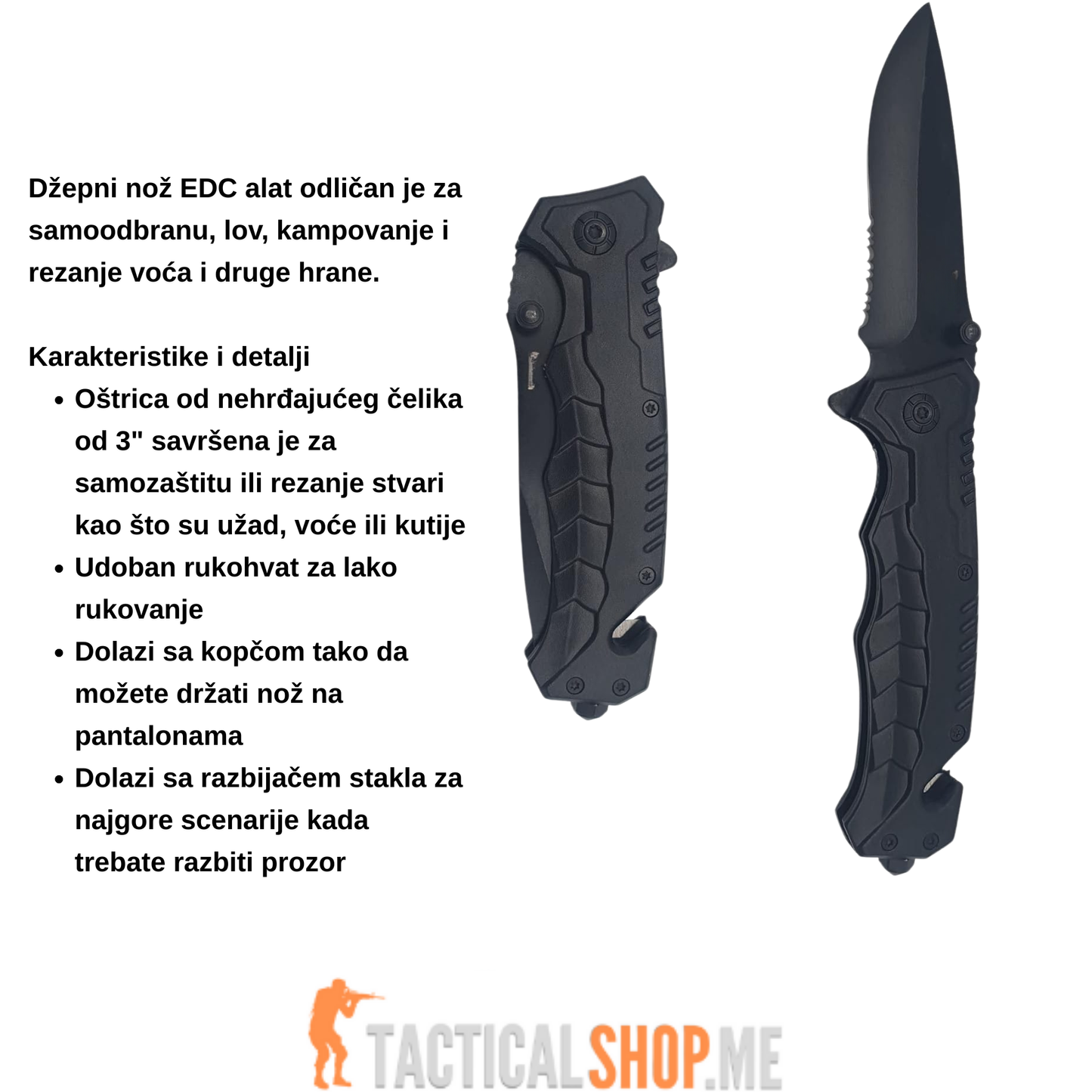Badger Outdoor Recon 25 l Crni evakuacioni ruksak - sa opremom