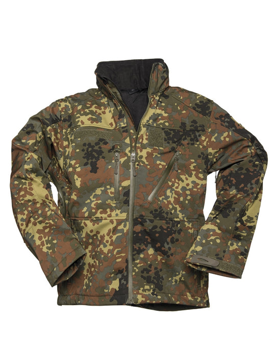 MIL-TEC SOFTSHELL JAKNA SCU 14 FLECKTARN