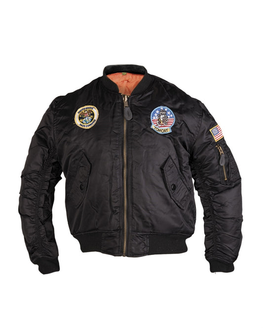 BOMBER JAKNA MA1® DJEČIJA M.ABZ. CRNA