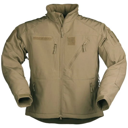 MIL-TEC SOFTSHELL JAKNA SCU 14 TAMNA KOJOT