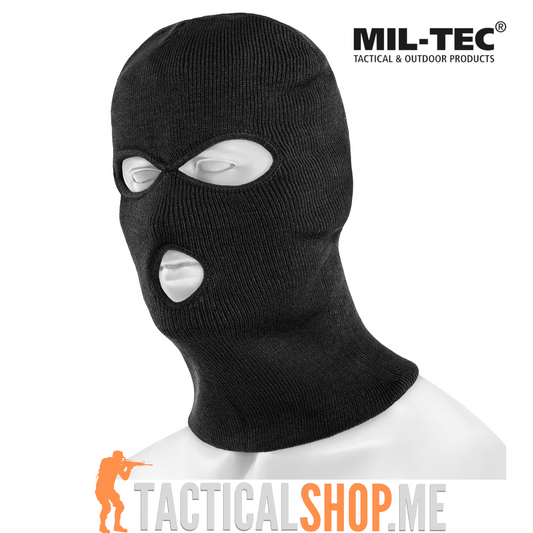 Mil-Tec zimska balaklava sa 3 proreza - crna