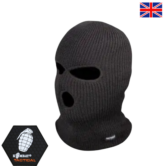 KombatUK Balaclava s trostrukim prorezom crna